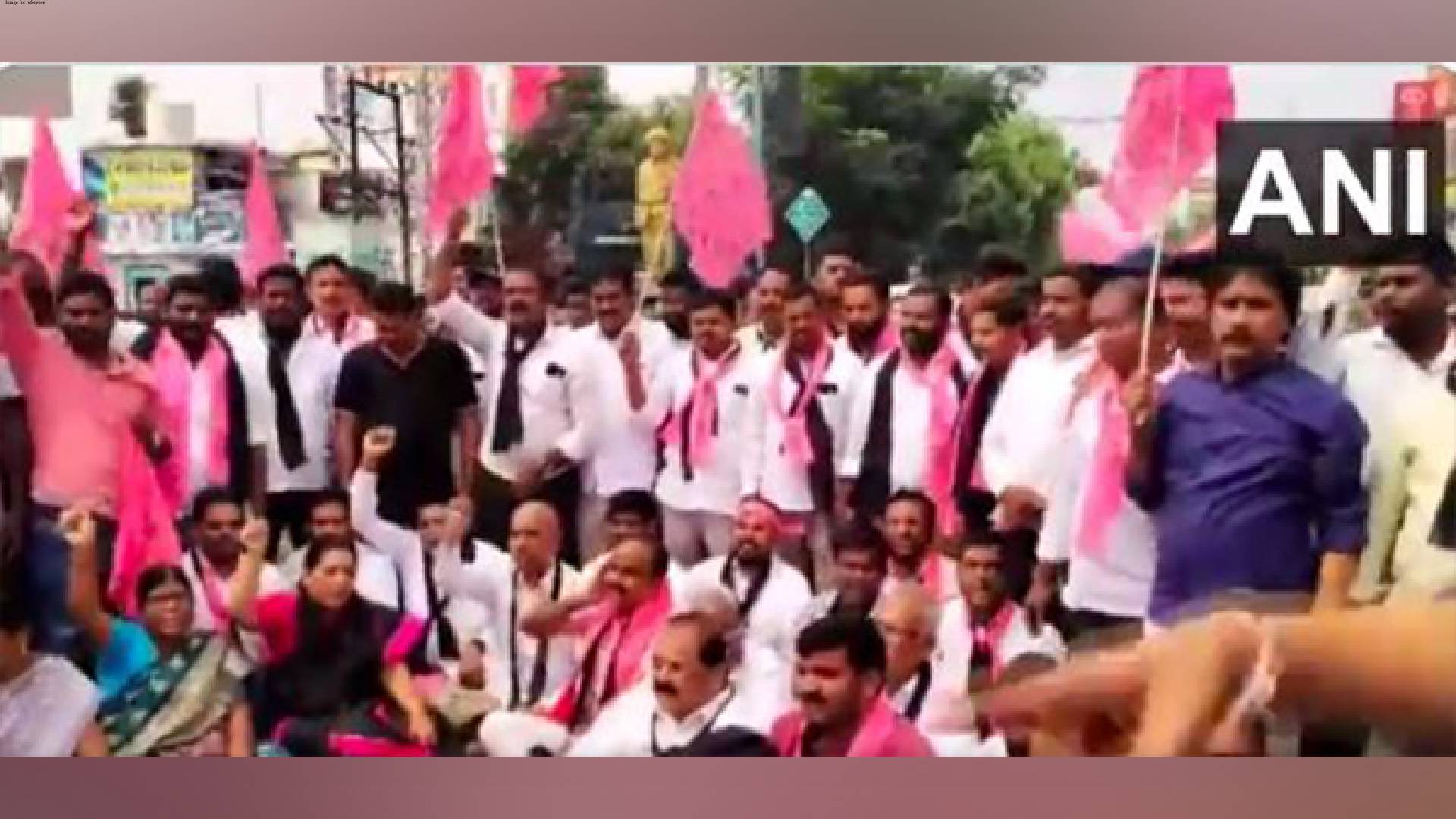 BRS leaders stage protests in Telangana over arrest of K Kavitha